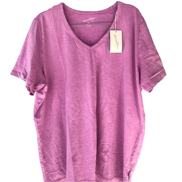 Universal Thread Tops - Universal Thread -  Womens Short Sleeve T-Shirt Light Purple SZ 2X